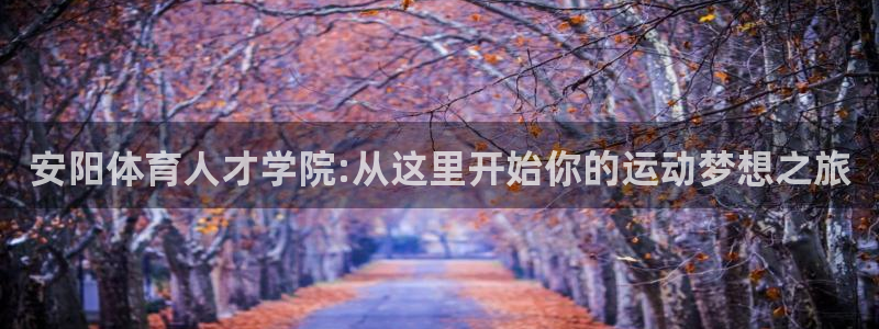 千亿国际官方正版app娱乐平台：安阳体育人才学院:从这里开始